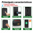 Fechadura eletrônica com impressão digital em 9 idiomas com aplicativo Tuya/cartão/código/chave desbloqueio RAYKUBE K20 Bluetooth