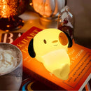 Mini Luminária Fluffy Dog Abajur Led Silicone Touch Recarregável