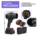 Soprador turbo portátil recarregável via USB com 2 baterias Bivolt