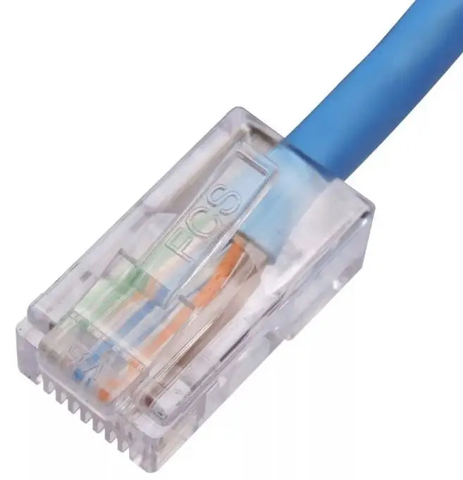 Cabo de Rede Blindado 3M de Comprimento - Ethernet RJ45 Cat5e Azul Com Conexão Rápida para Computador ou Notebook
