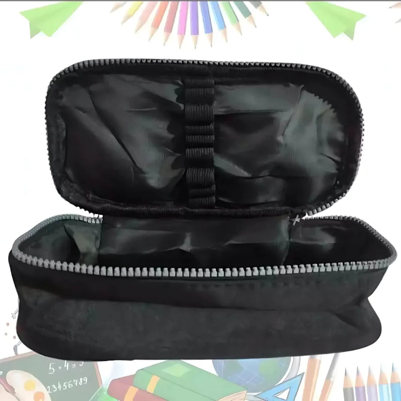 Estojo Caixa Escolar Unissex Ziper Diversas Cores Compartimento Grande