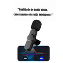 Microfone Tipo IOS Lapela Sem Fio Para Celular 2 em 1 Wireless