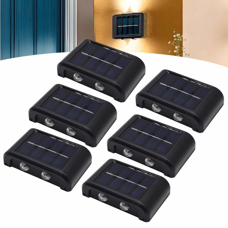 Kit 6 Luminária Solar Retro Wall Slot Sl02
