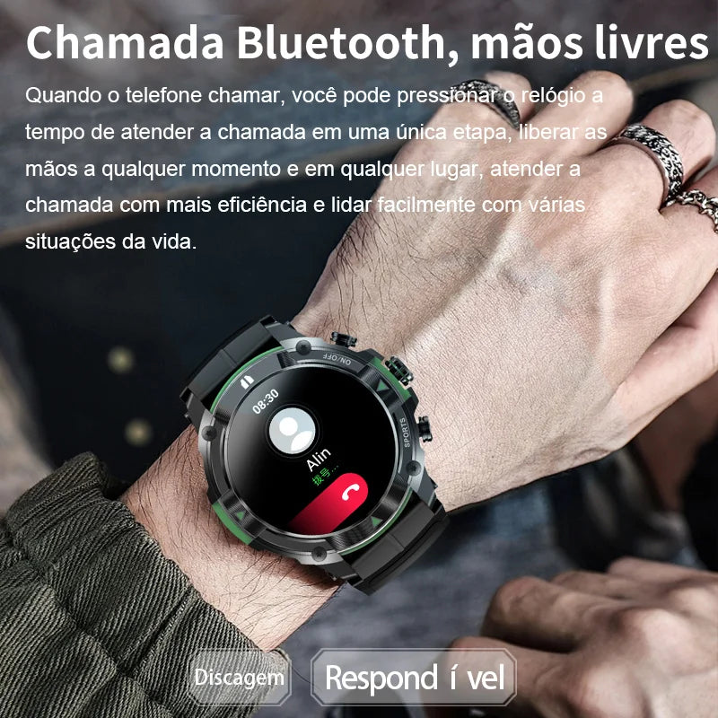 Relógio Inteligente MASX MOSS Ⅱ Relógio com Tela AMOLED de 1,43'', Chamadas Telefônicas Hi-Fi, Resistência de Nível Militar