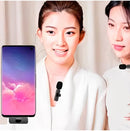 Microfone Tipo IOS Lapela Sem Fio Para Celular 2 em 1 Wireless