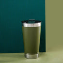 SKYTUR STORE Copo Térmico 473ml COM TAMPA E Abridor Inox Para Cerveja Quente e Gelada