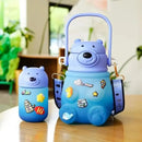 KIT Garrafas de Água 900ML + 200ML Infantil de Urso