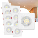 Kit 10 Spot Led Smd 7W Direcionável Dicroica Quadrado LUZ BRANCA FRIA/MANHÃ/QUENTE
