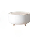 Mini Lixeira Com Pés de Madeira Moderna Com Tampa de Pressão Para Sala Banheiro Cozinha Escritório 2L Redondo e Quadrado