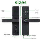 Fechadura eletrônica com impressão digital em 9 idiomas com aplicativo Tuya/cartão/código/chave desbloqueio RAYKUBE K20 Bluetooth