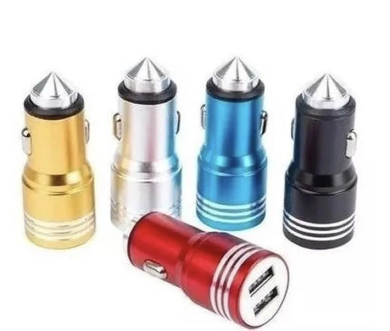 Carregador Veicular para Celular 1 entradas USB 2.1A e 1 entradas USB 1A