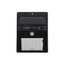 Luminária solar com 30 LEDs e sensor de presença.