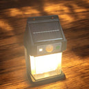 Luminária Solar 2 lampadas com Sensor de Movimento para Parede Externa LED Energia Solar com Filamento Colonial