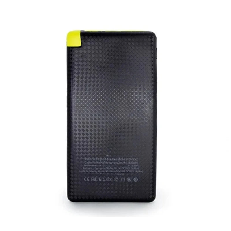 Carregador portátil Power Bank 10000 mAh compatível com Slim V8, preto e branco, carregamento rápido