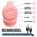 Fone de ouvido Bluetooth com orelhas de gatinho LED para meninos e meninas em cores variadas