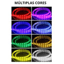 Fita LED colorida à prova d'água RGB com fonte e controle