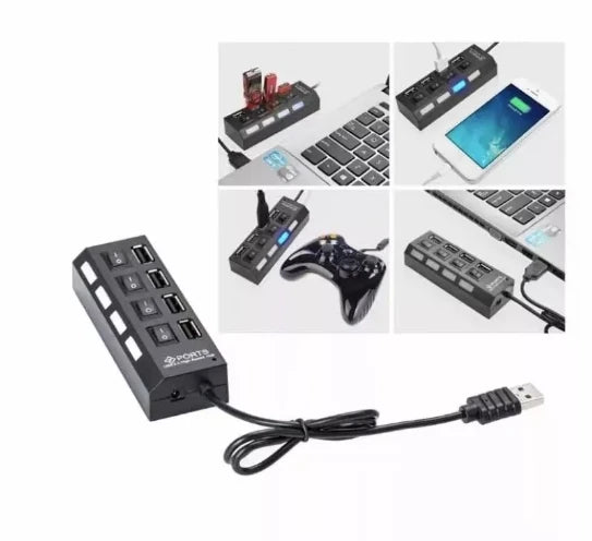 Extensor USB com 4 Portas 2.0 Prático para Aumentar a Conectividade de Dispositivos Domésticos