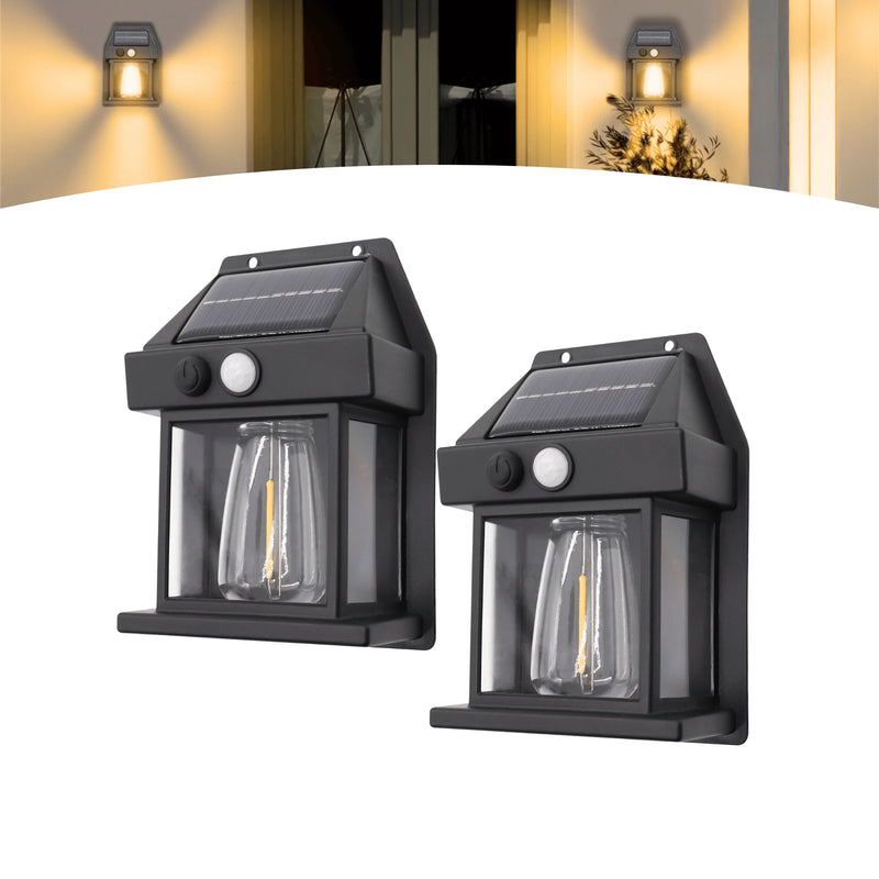 Kit 2 Luminária Solar Retro Wall Slot Sl02