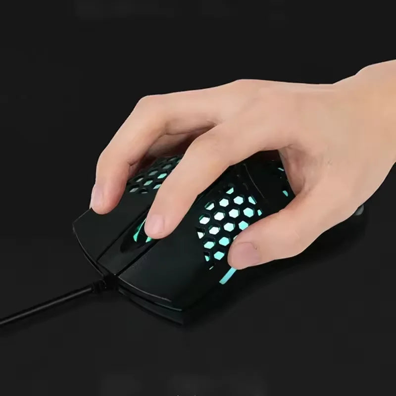 Mouse USB com RGB para Computador e Notebook - Design Moderno e Colorido