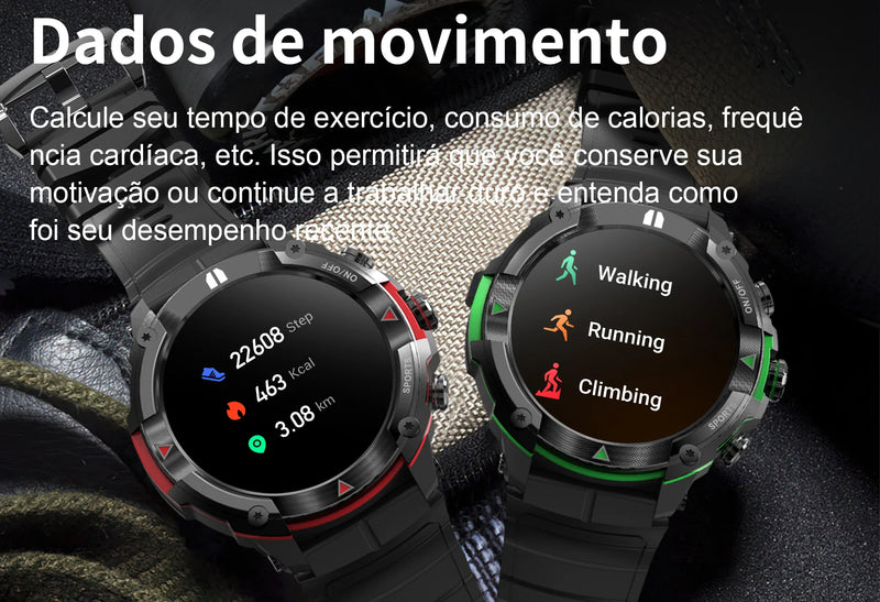Relógio Inteligente MASX MOSS Ⅱ Relógio com Tela AMOLED de 1,43'', Chamadas Telefônicas Hi-Fi, Resistência de Nível Militar