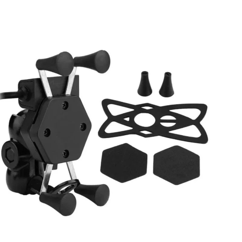 Suporte de moto, Carregador, garra para Celular Gps  Universa Fixa Retrovisor