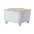 Lixeira Com Pés de Madeira Moderna Com Tampa de Pressão Para Sala Banheiro Cozinha Escritório 7L/10L