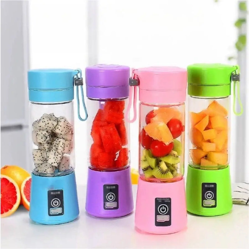 Mini Liquidificador Portátil USB Recarregável com 6 Lâminas