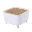 Lixeira Com Pés de Madeira Moderna Com Tampa de Pressão Para Sala Banheiro Cozinha Escritório 7L/10L