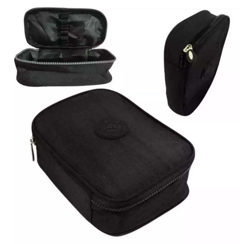 Estojo Caixa Escolar Unissex Ziper Diversas Cores Compartimento Grande