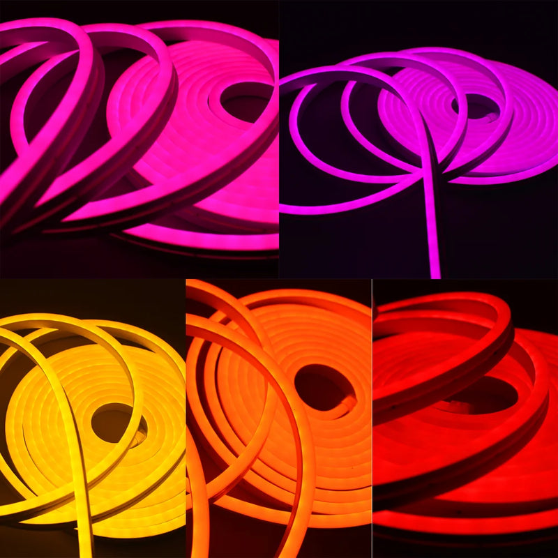Fita LED Neon RGB Flexível de Alto Brilho 5M 12V com Controle