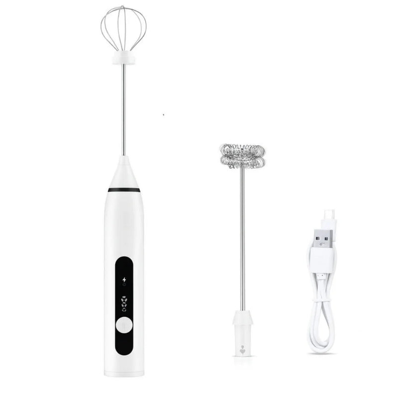 Mini Batedor Elétrico para Bebidas, Misturador para Café, Ovos, Leite e Bebidas em Geral, Portátil e Espumante