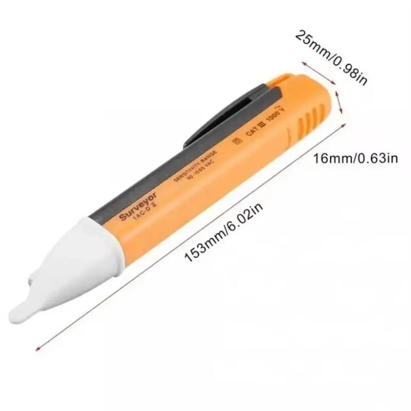 Caneta Detectora de Tensão Elétrica 90V 1000V AC com Alerta Visual e Sonoro para Teste de Corrente Exbon, Ferramenta para Eletricista
