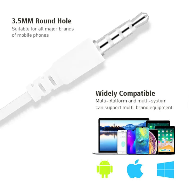 Fone De Ouvido Macaron Super Bass com fio com microfone