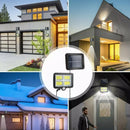 Luminária Solar 120 Parede Cob Sensor Presença 3 Funções Iluminação Externa Energias Renováveis Segurança Jardim