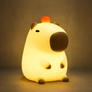 Luminária Silicone Capivara Noite Recarregável USB Touch Sleep Night Tiktok Abajur Infantil