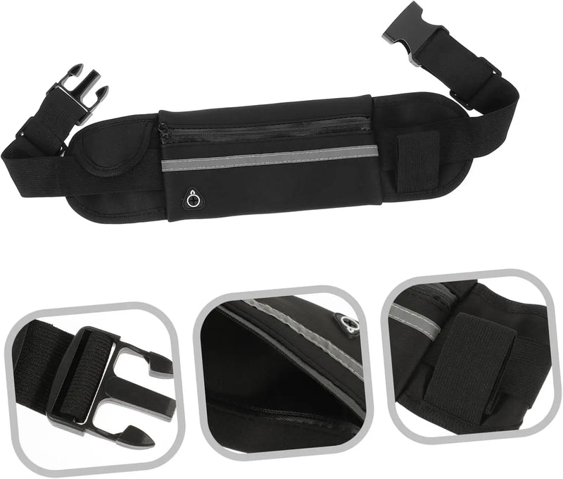 Bolsa de cintura esportiva unissex à prova d'água com compartimento para celular