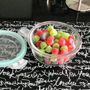 Lancheira de vidro resistente ao calor retangular hermética com fecho para panela