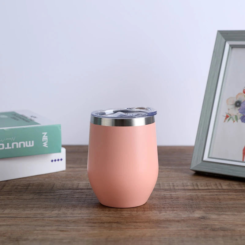 Copo Thallyta Pro Térmico Cuia de Inox 350ml Com Tampa Acrílica Sistema Abre e Fecha