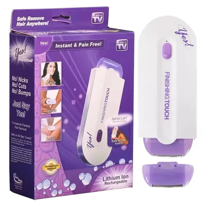 Depilador Portátil Facial e Corporal para Mulheres e Homens - Elétrico Sem fio e Recarregável com Cabo USB