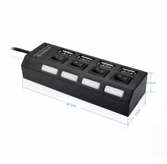 Extensor USB com 4 Portas 2.0 Prático para Aumentar a Conectividade de Dispositivos Domésticos