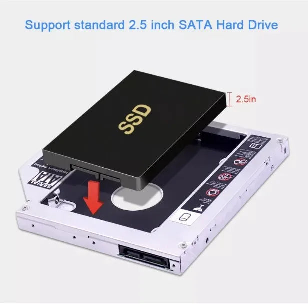 Adaptador Segundo HD ou SSD de 12,7mm para Notebook