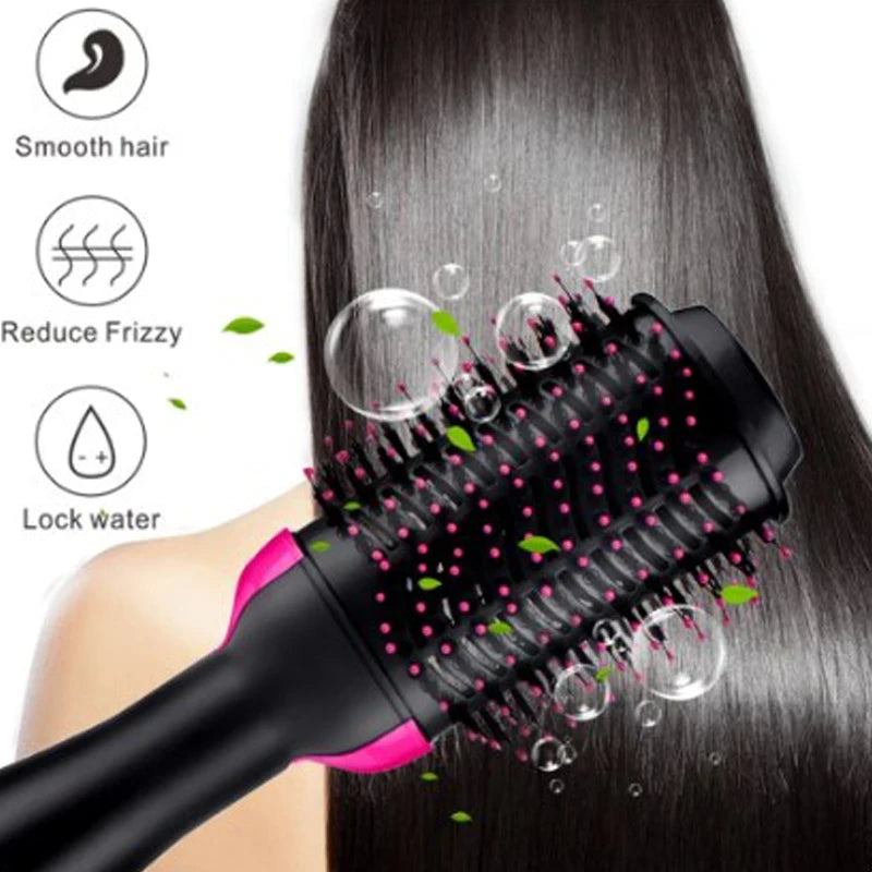 Escova Elétrica Secadora e Modeladora de Cabelo com Ar Quente 3 em 1
