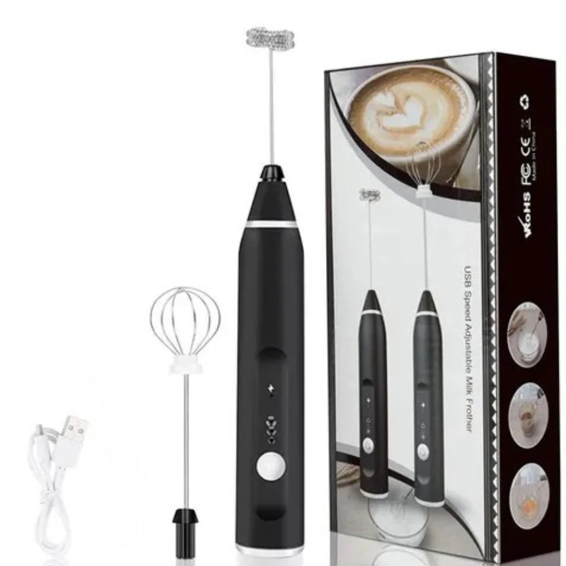 Mini Batedor Elétrico para Bebidas, Misturador para Café, Ovos, Leite e Bebidas em Geral, Portátil e Espumante