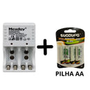 Kit Carregador de Pilhas e Baterias Recarregáveis