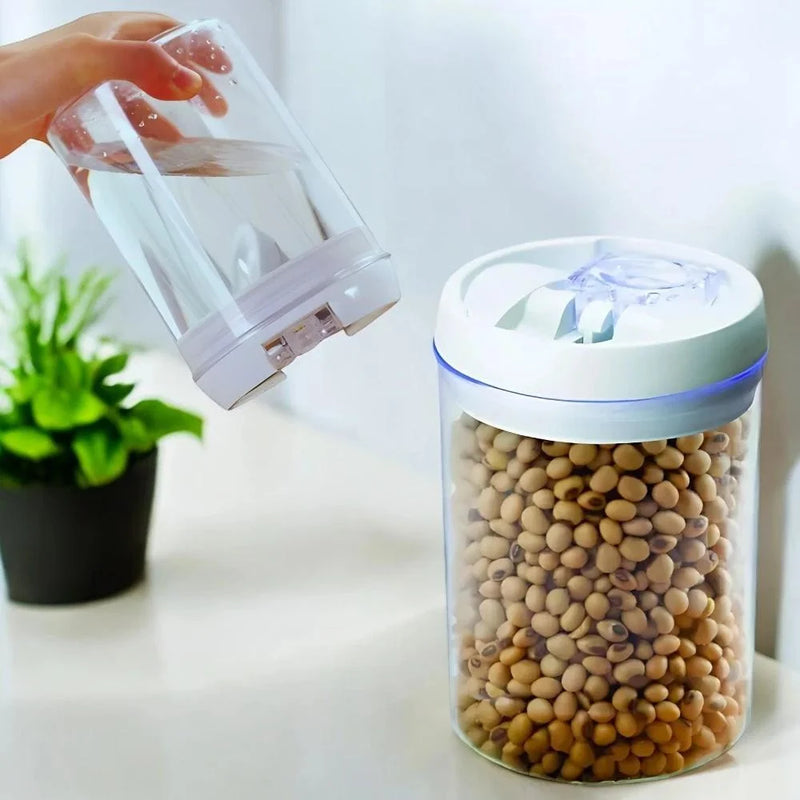 Pote hermético redondo multiuso de acrílico para cozinha de 2000 mL