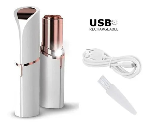 Depilador Batom Portátil USB Aparador de Pelos Facial Buço Rosto