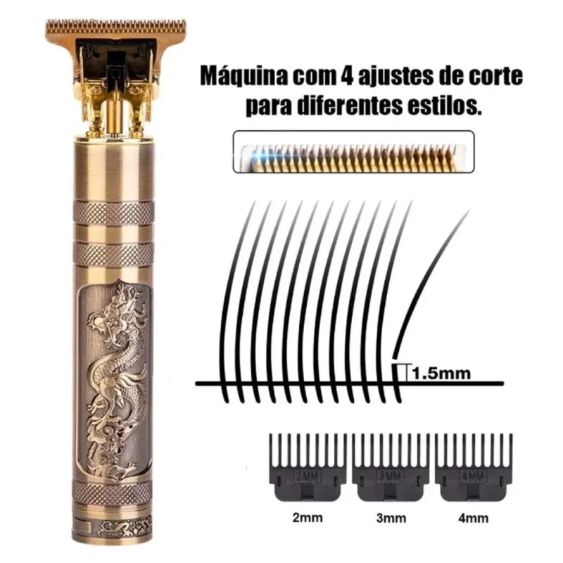 Maquina De Barbear Profissional Recarregável