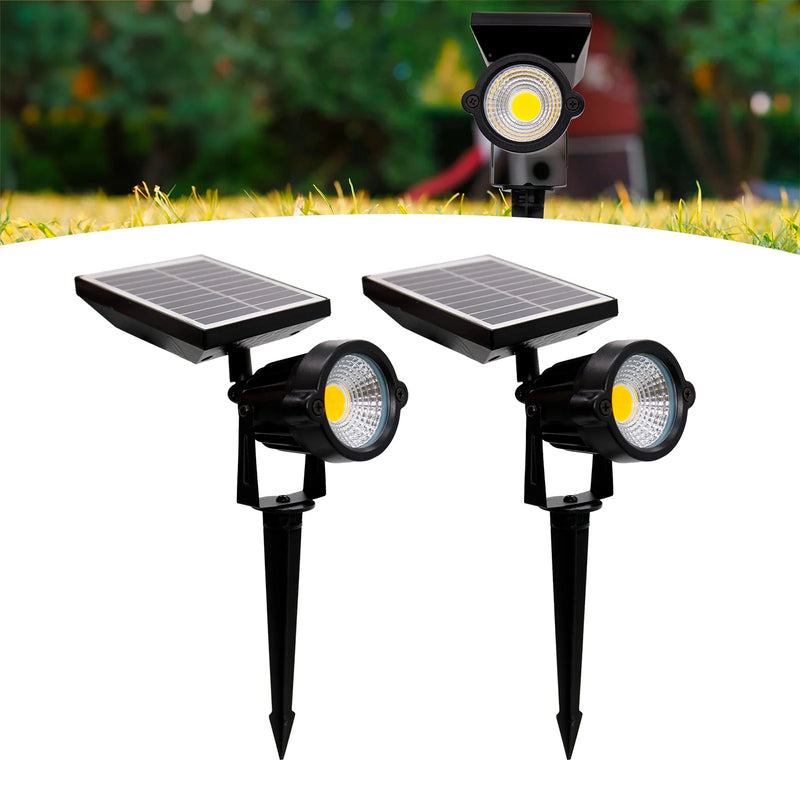 Kit de energia solar verde de 10 W com 2 luzes de jardim LED