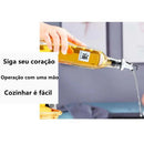Kit 4 Peças de Porta Temperos com Junta de Vidro Organizador de Cozinha Azeite, Vinagre, Sal e Açúcar