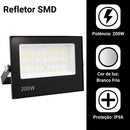Refletor LED de 200 W com potência total e bivolt